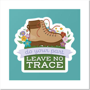 Leave No Trace Hiking Boot Posters and Art